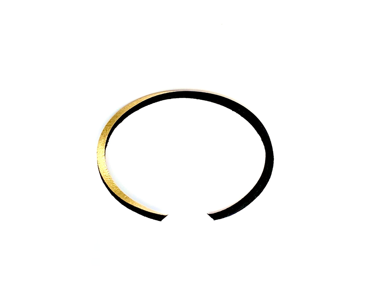 Lacquer and leather bangle, gold
