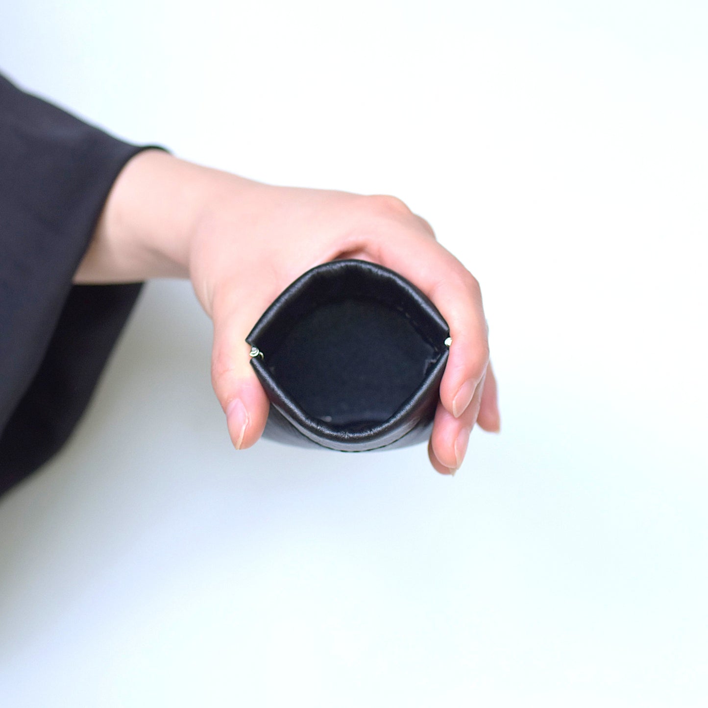 Leather and lacquer coin case Asaka