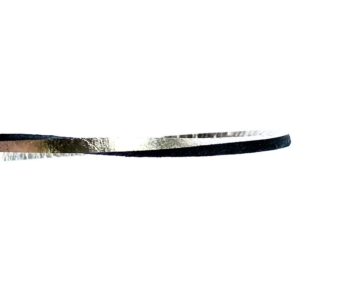 Lacquer and leather bangle, platinum