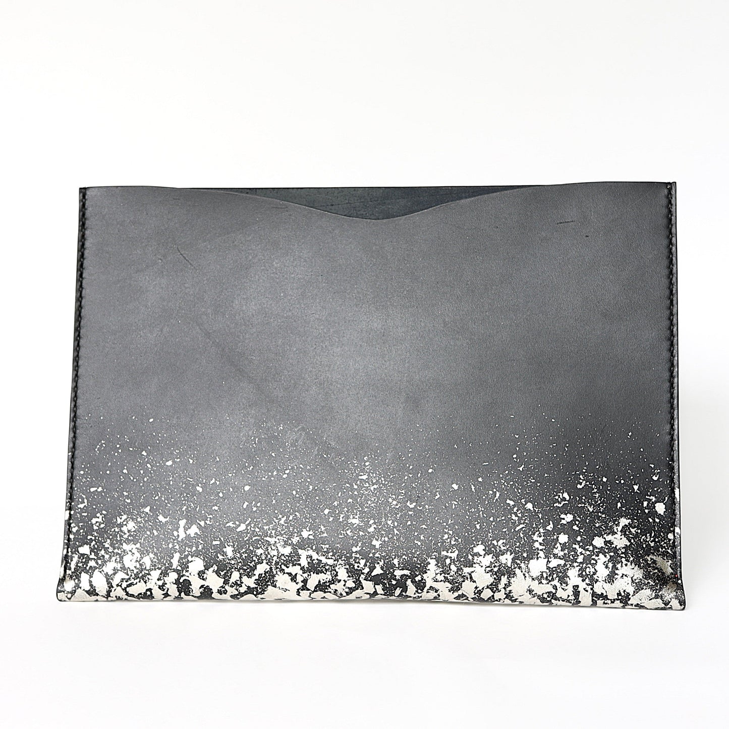 Leather and lacquer iPad sleeve case "Kasumi"