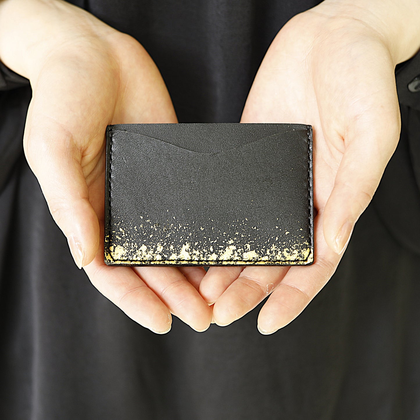 Leather and lacquer iPad sleeve case "Kasumi"