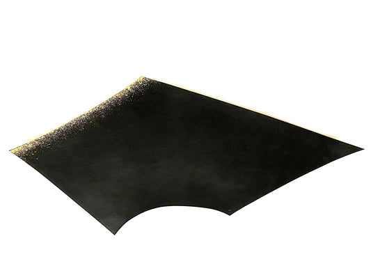Leather and lacquer placemat "Oboro"