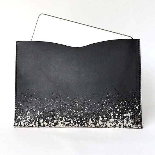 Leather and lacquer iPad sleeve case "Kasumi"