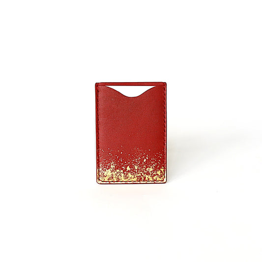 Leather and lacquer iPad sleeve case "Kasumi"